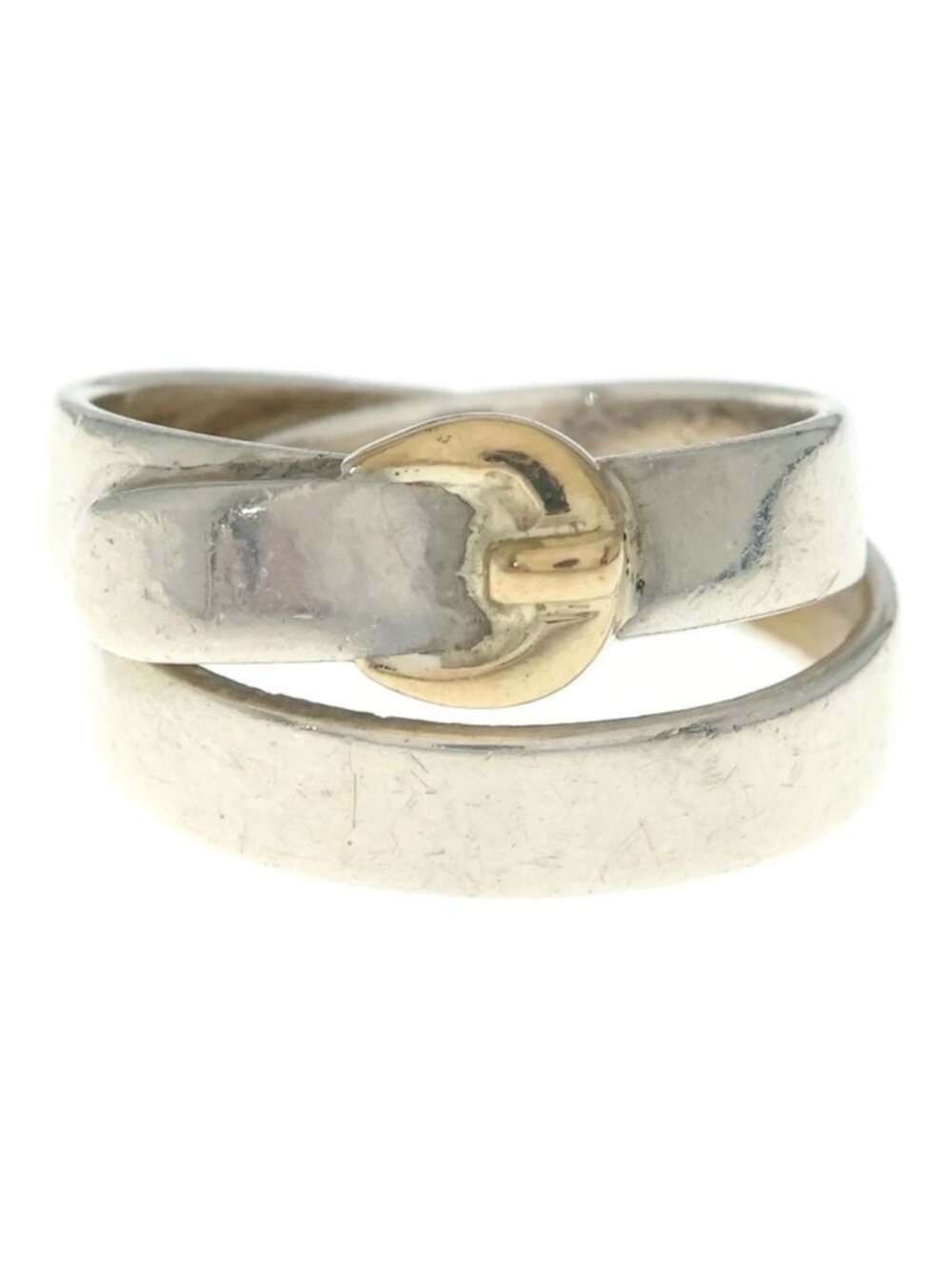 Hermes Double Tour Ring Gold Silver 18k